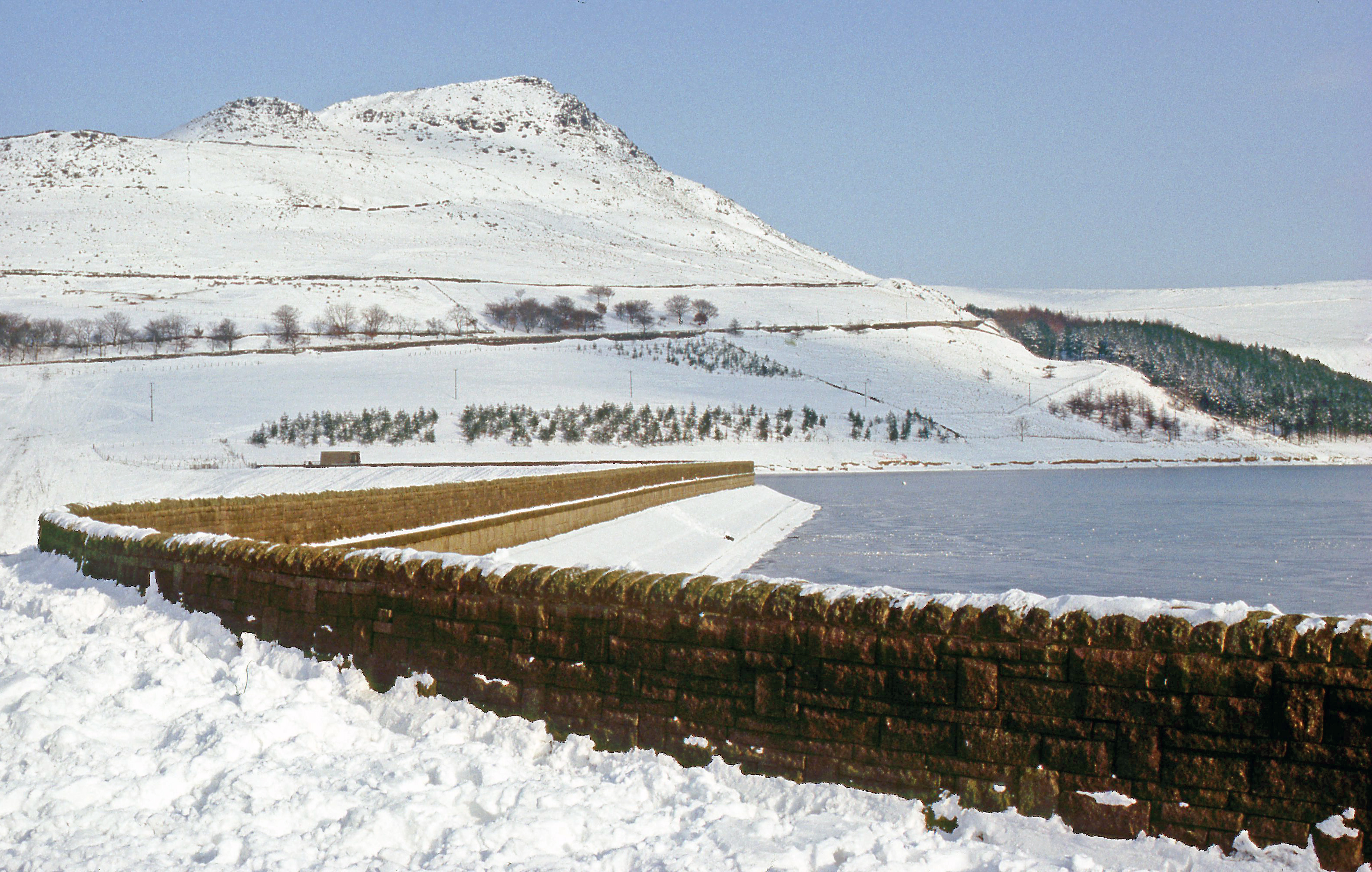 Dovestone in snow